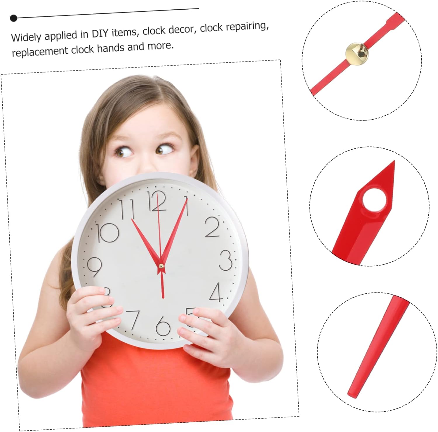Classic Aluminum Wall Clock Needles - 10 Piece Set