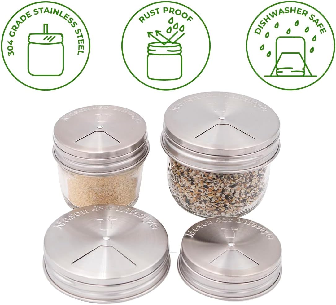 Adjustable 4-Pack Mason Jar lids