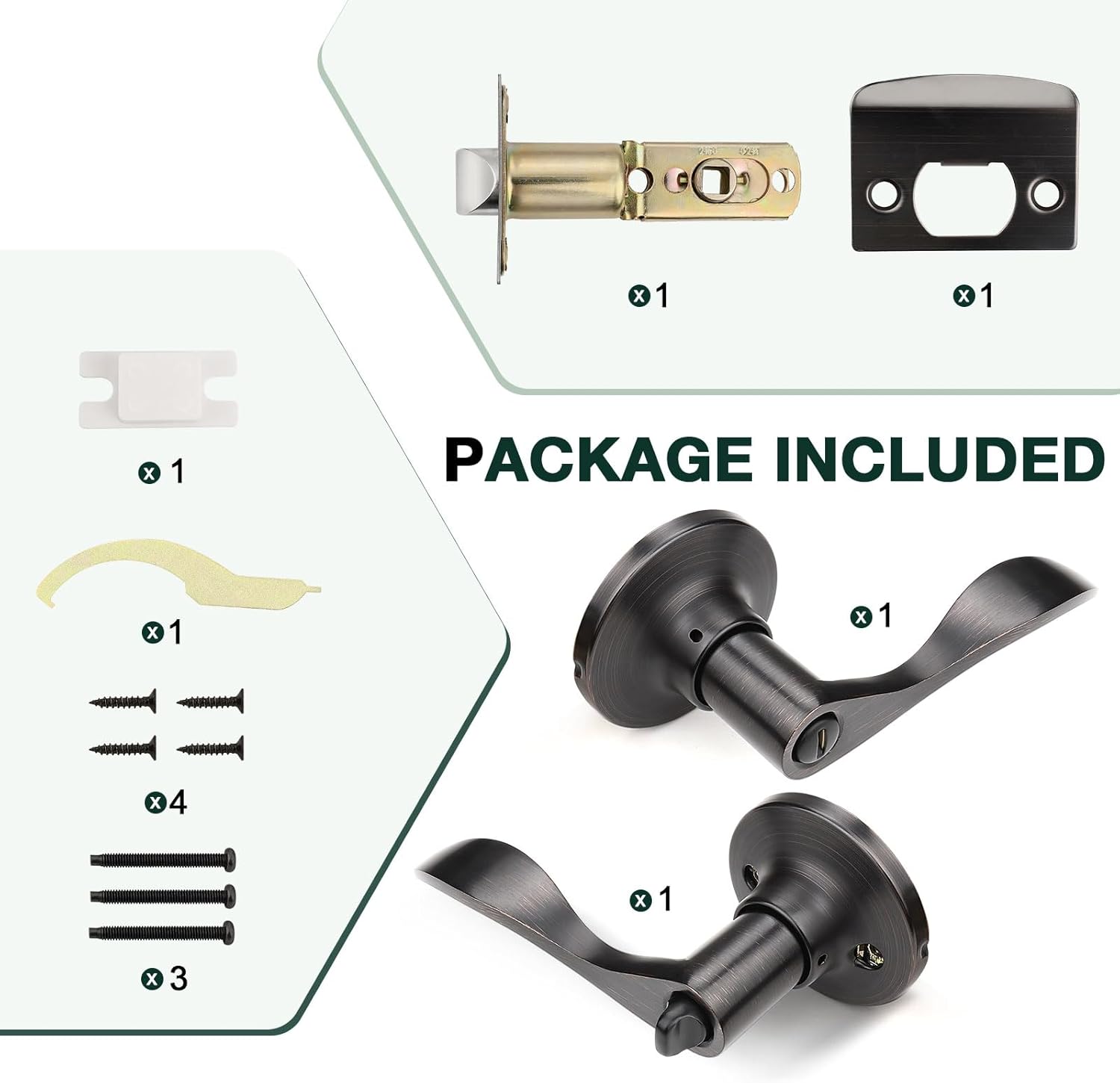Privacy Door Handles Set