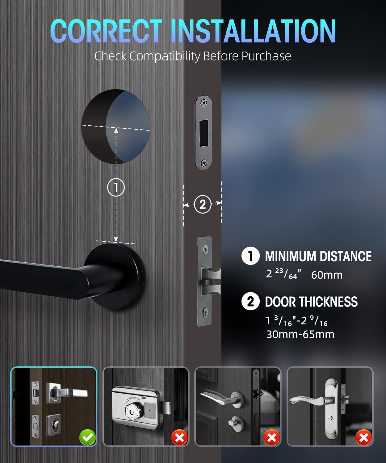 PSOS Smart Deadbolt Lock for Front Door with Keyless Entry