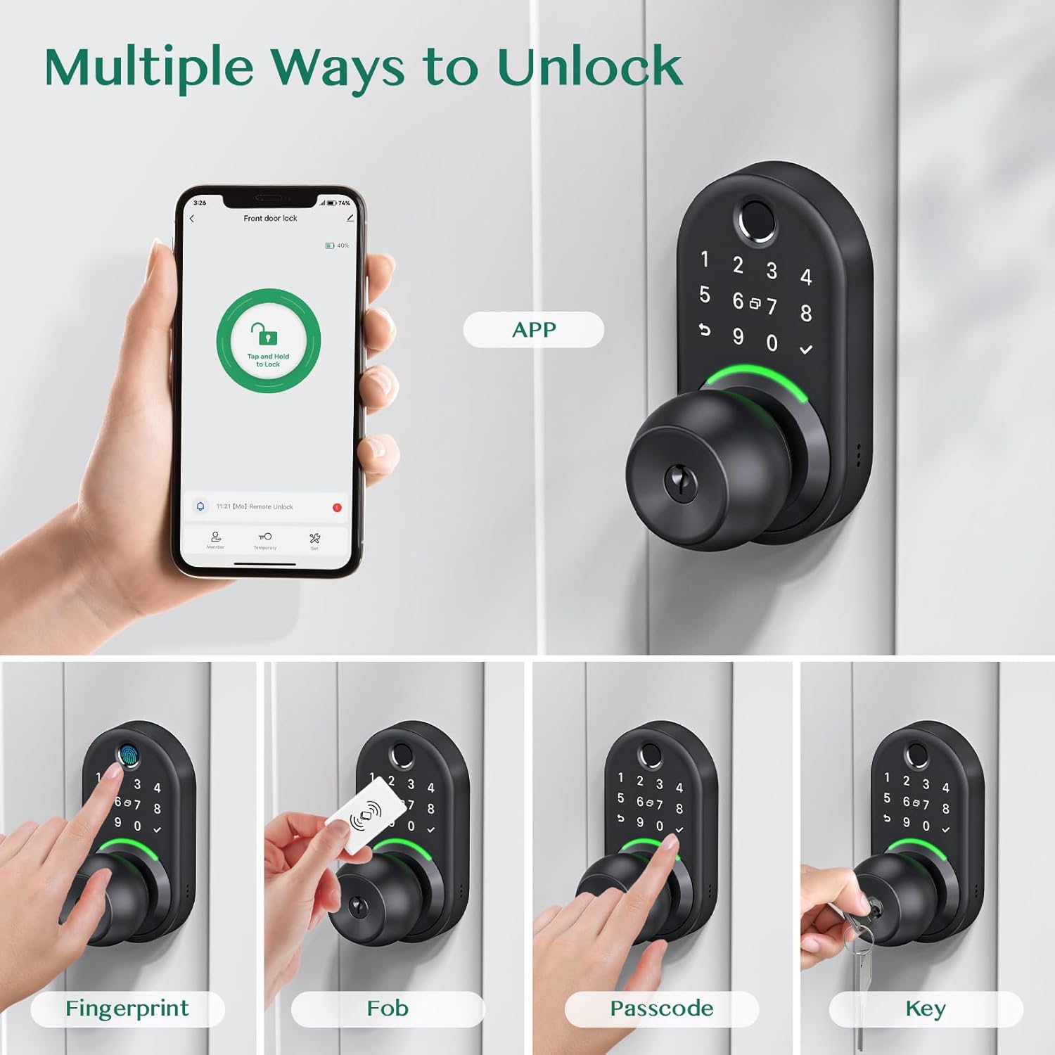 Secure Smart Door Lock with Keypad Keyless Entry for Your Home