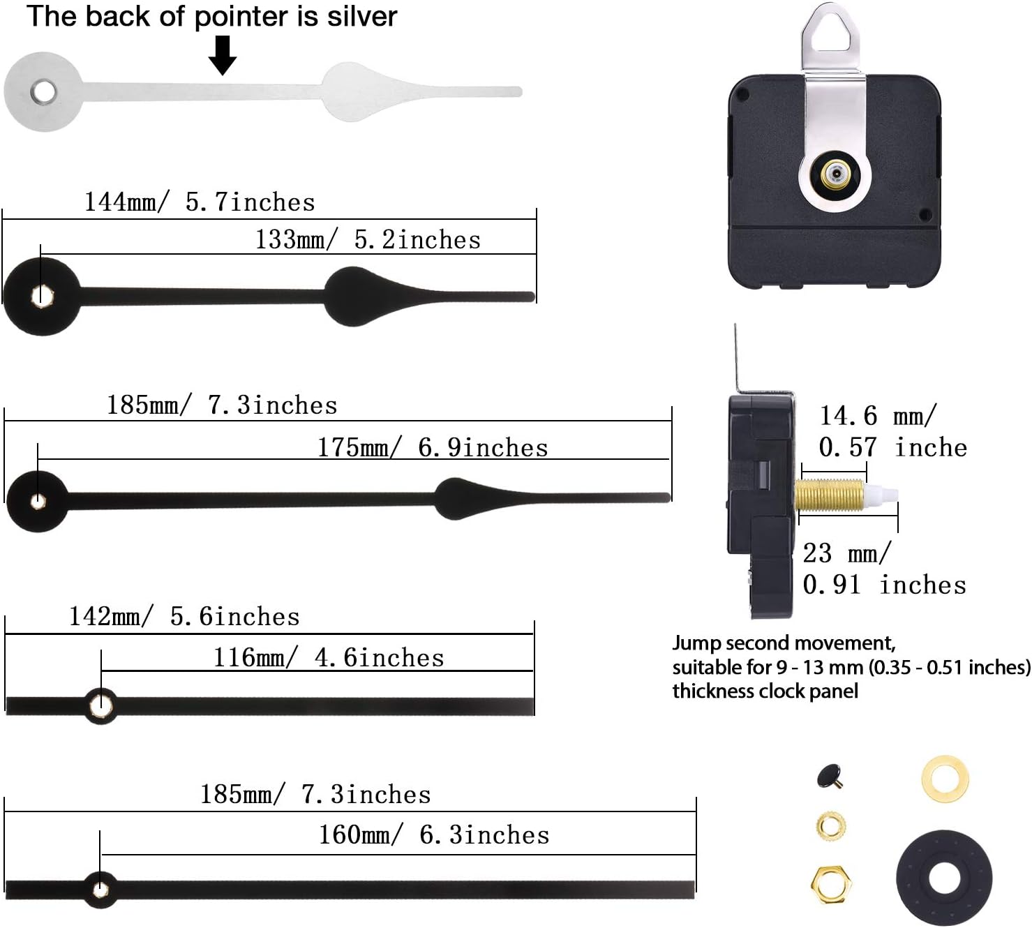 High Torque Wall Clock Mechanism Replacement