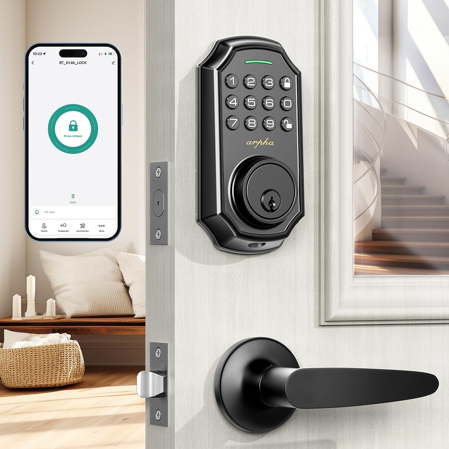 Keyless Front Door Lock Set with App Control