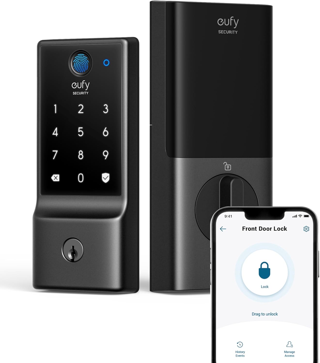 Eufy Smart Deadbolt C220 - 8mo Battery Fingerprint Voice Unlock