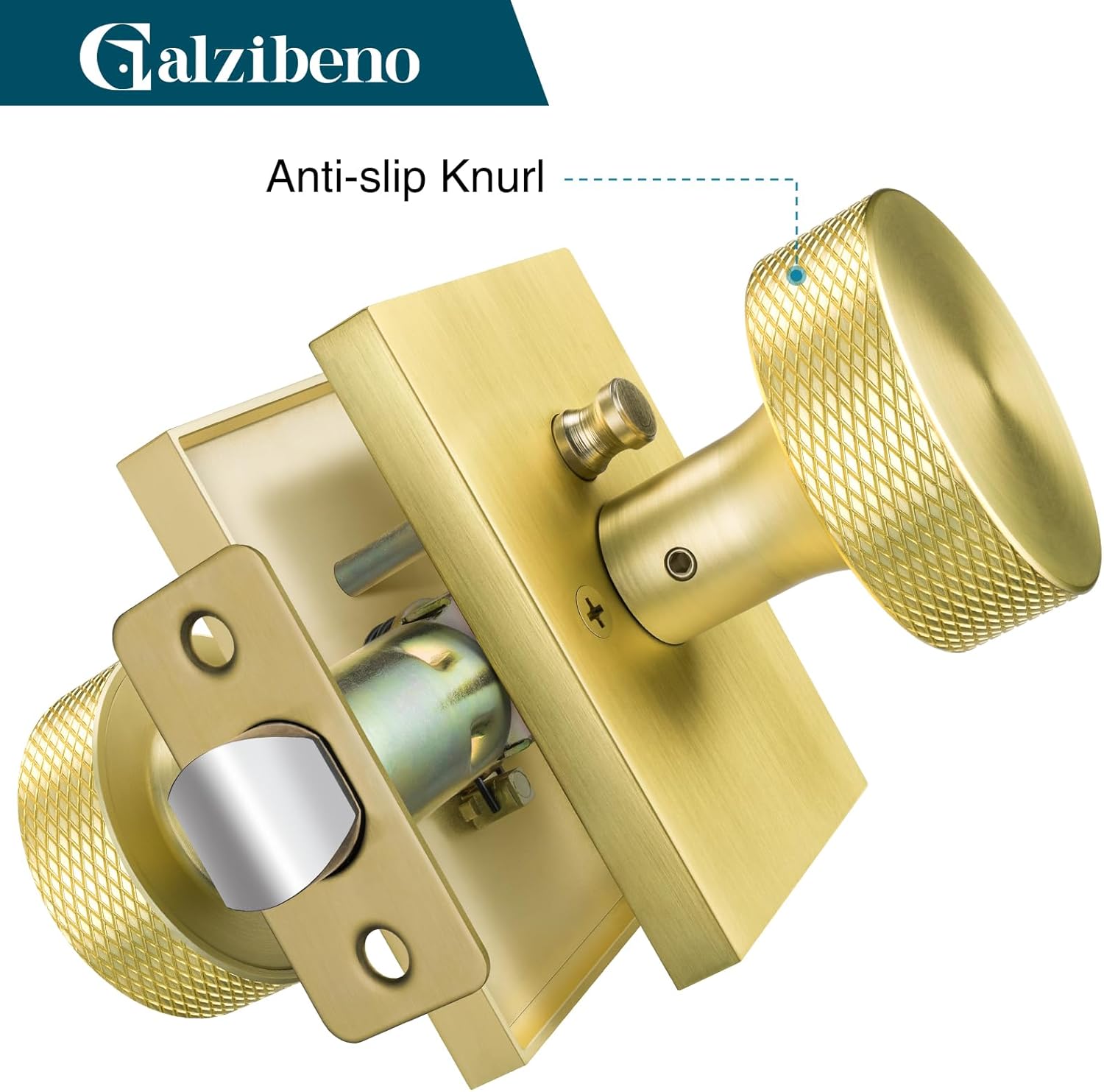 Gold Door Knob Anti-Slip Sturdy Easy Install