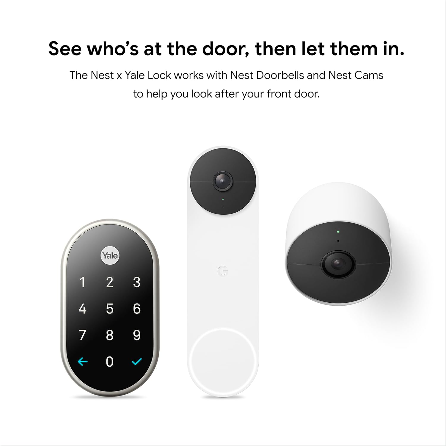 Google Nest Yale Smart Lock - Secure Front Door Entry