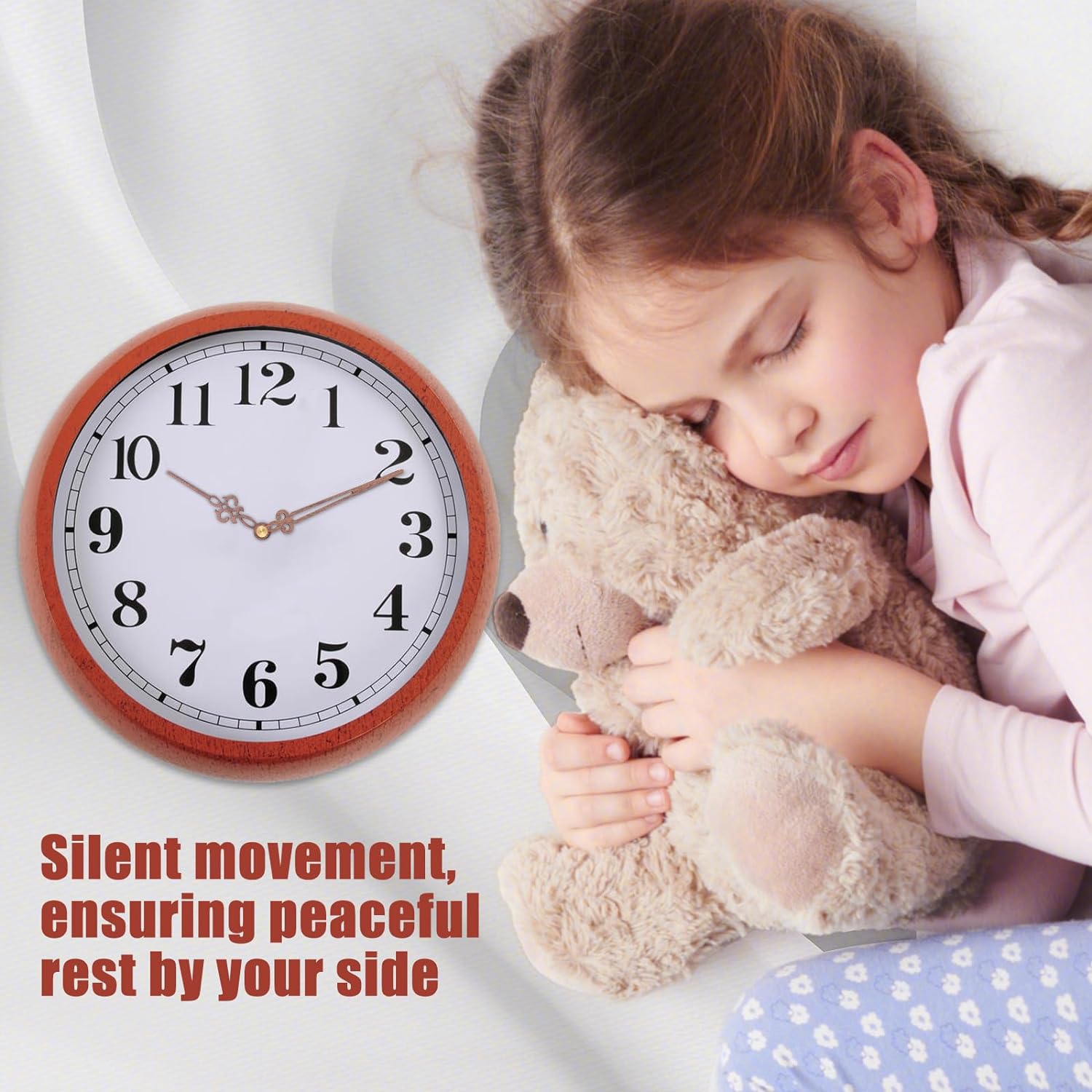 EMOON Replacement Clock Kit with Walnut Wood Hands