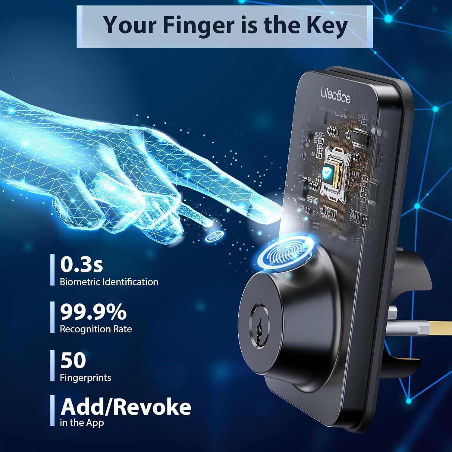 Secure Front Door Lock System with Keypad Fingerprint