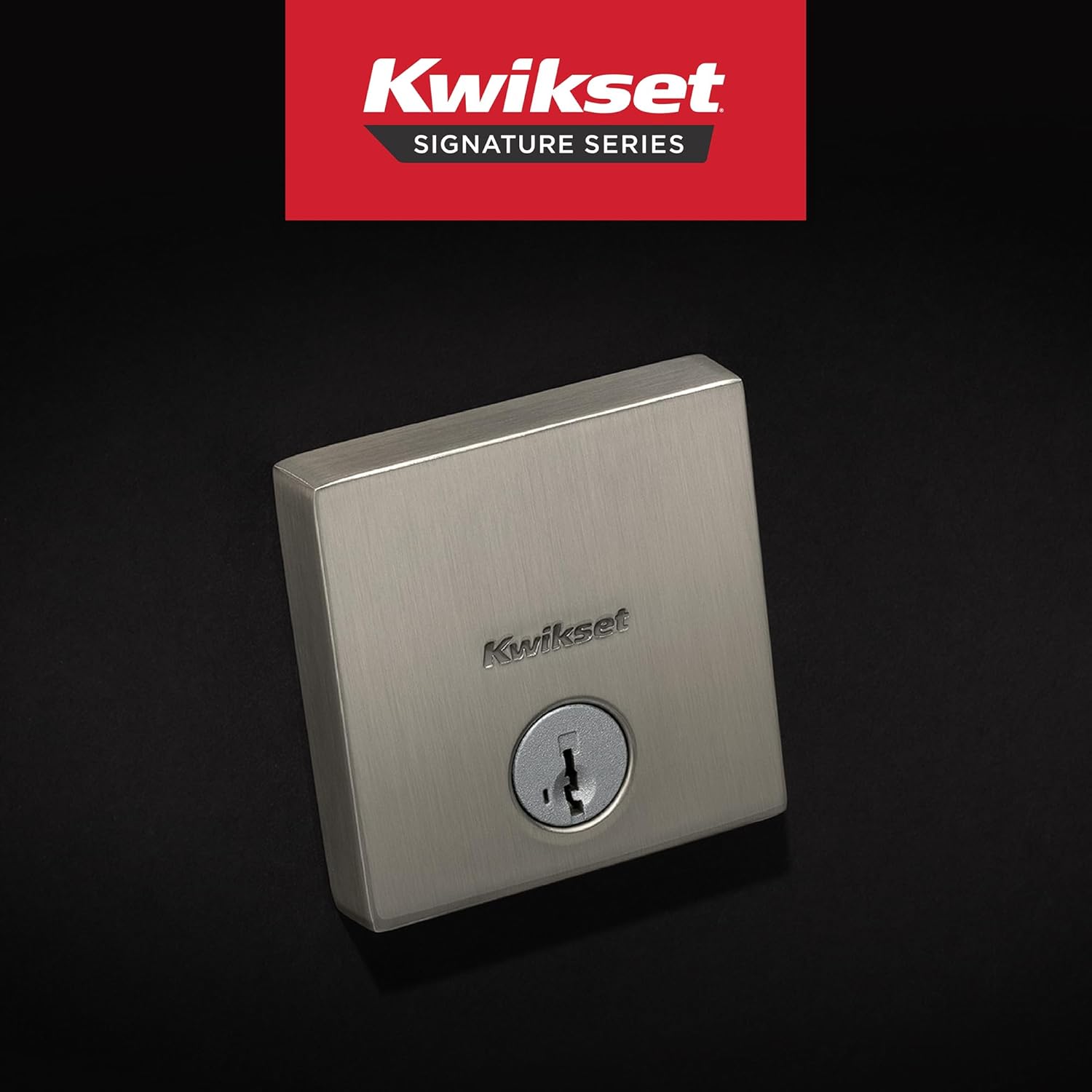 Kwikset Downtown Deadbolt Lock Satin Nickel Exterior Entry Door