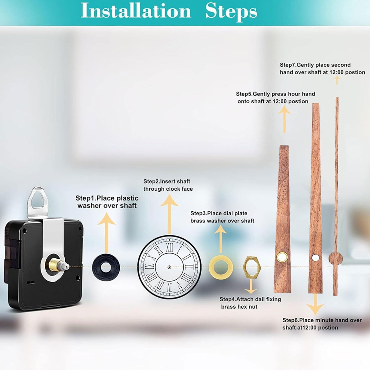 Premium Quality Clock Movement Kit for Wood Plastic Clocks