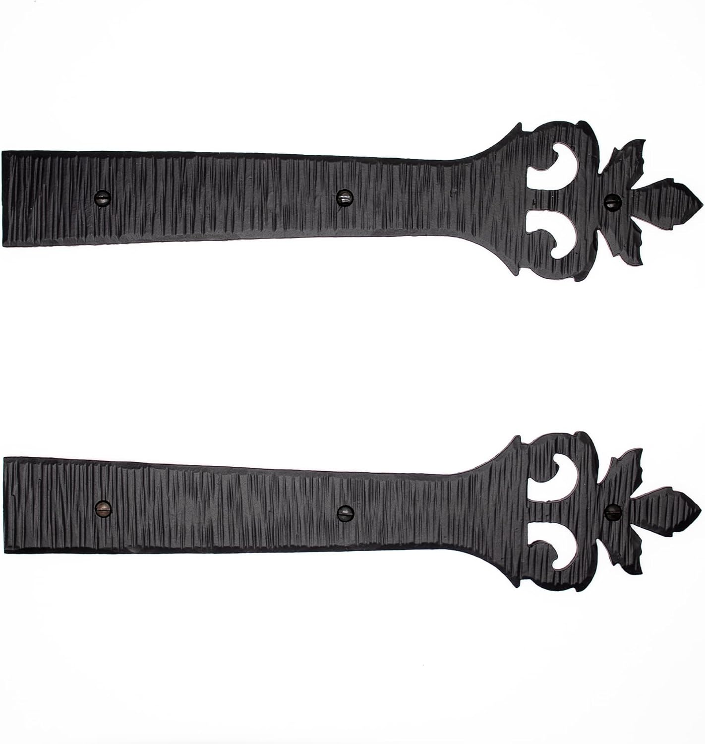 2-Pack 12 Black Faux Strap Hinges Rustic Farmhouse Door Hardware