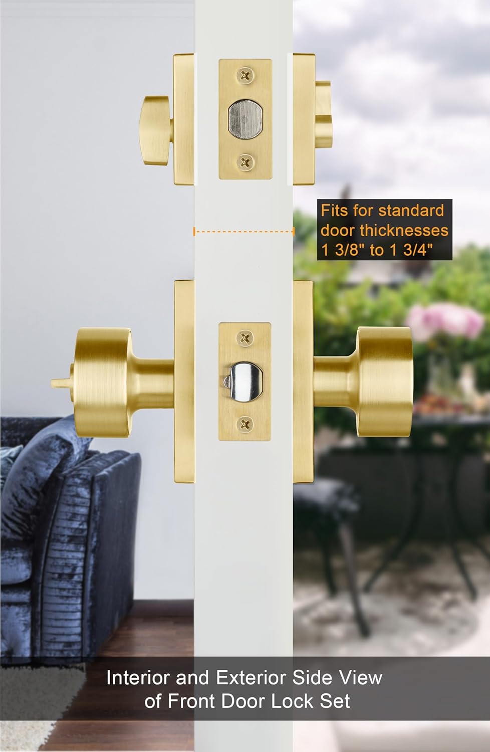 GoldenWarm Front Entry Door Lock Set