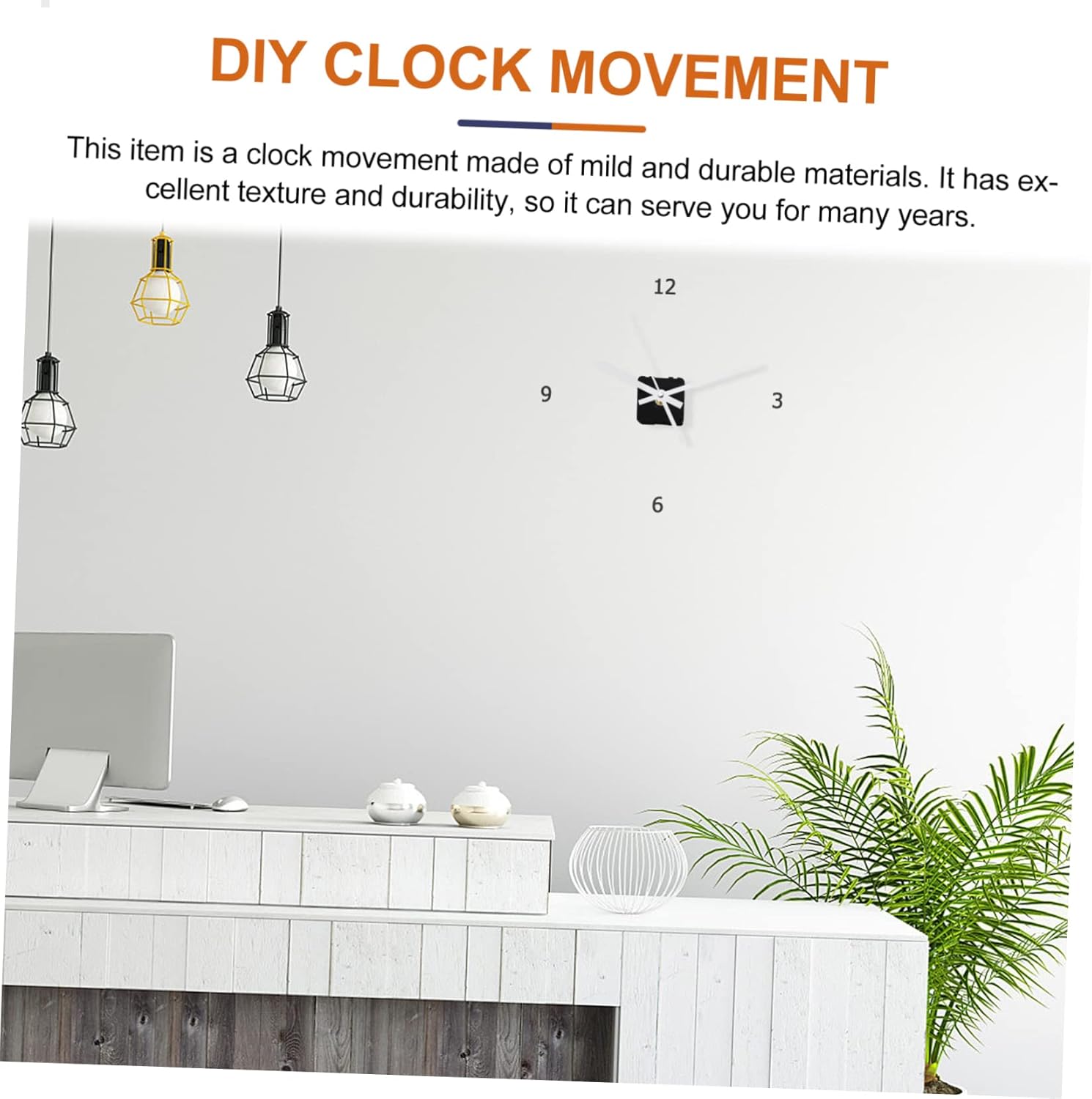 Batteries Easy DIY Noiseless Clock shaft 2 Piece