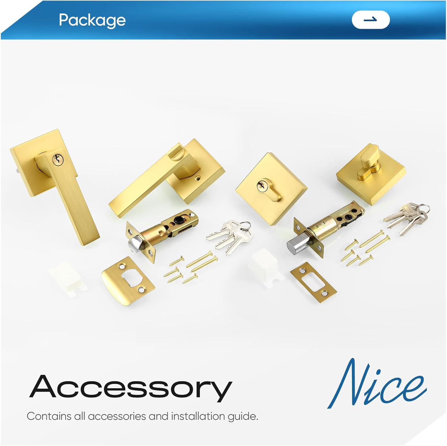 High-Quality Door Handle and Deadbolt Set for Home Office Use