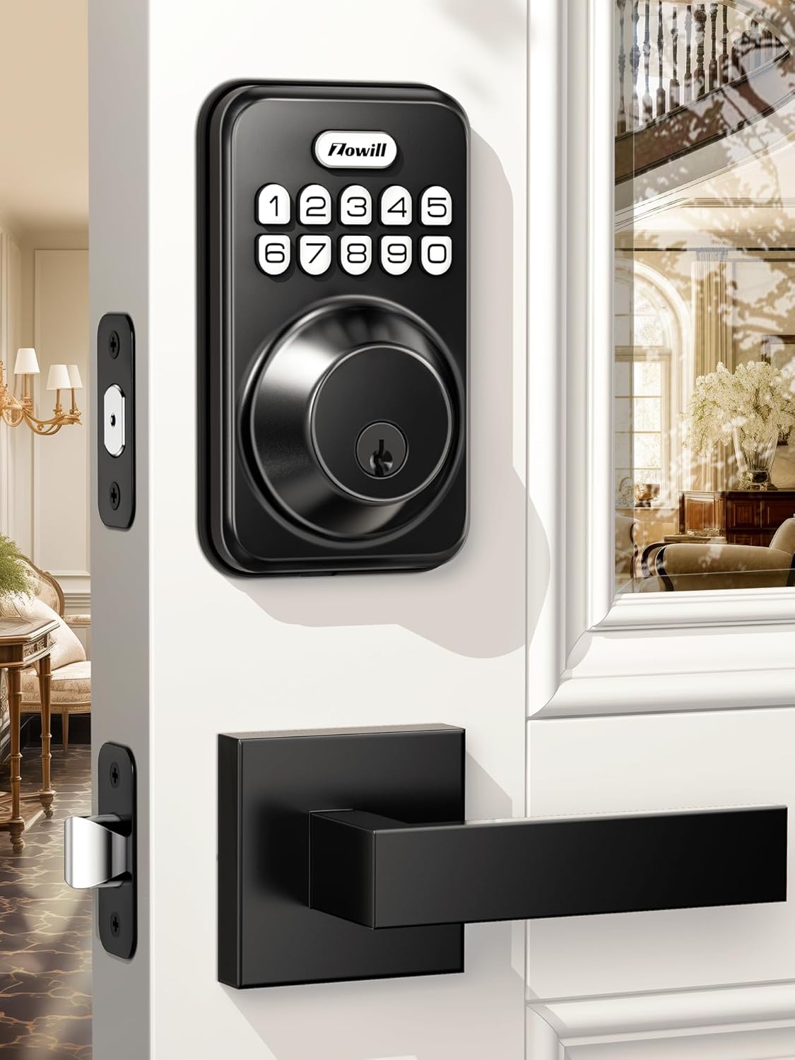 Zowill Keyless Entry Door Lock with 2 Lever Handles