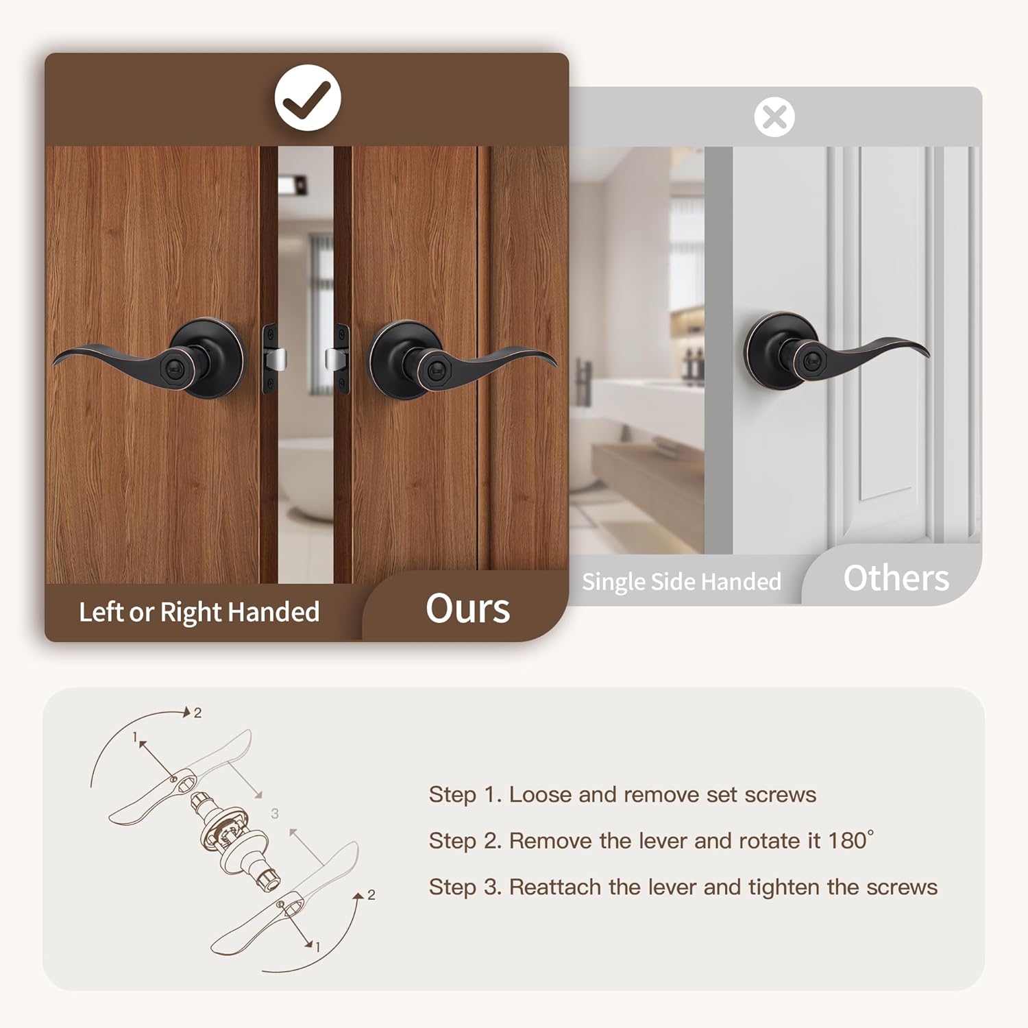 Moquin - The Privacy Door Lever Without Keys