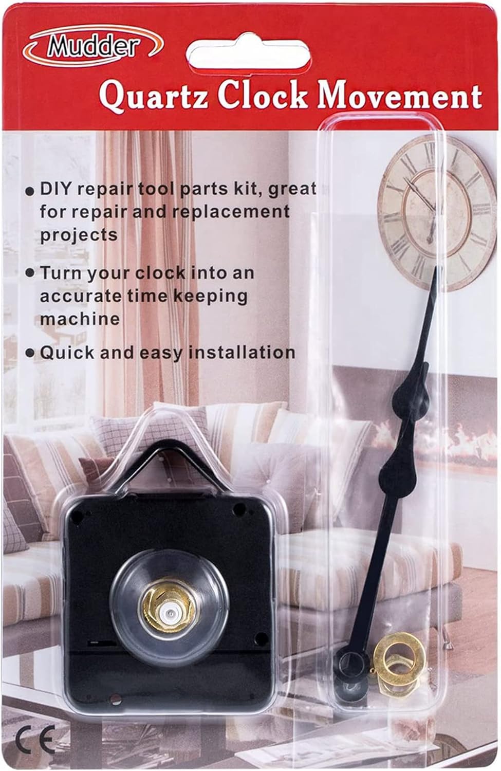 Muddled Long Shaft Clock Movement Premium Quality Easy to Replace