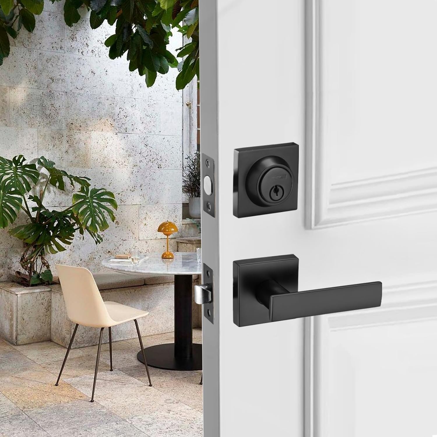 Front Door Lock Set with murmizing Cylinder Deadbolt
