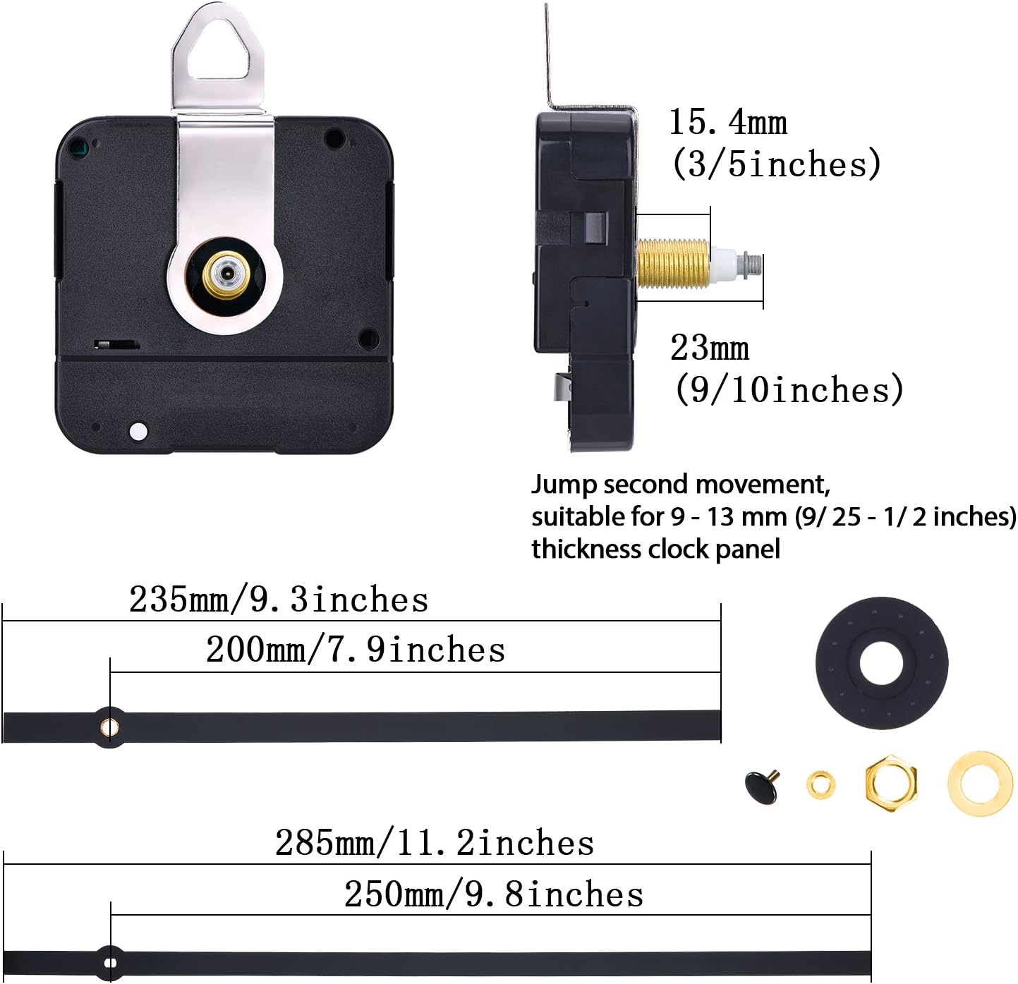 Hicarer Luxury Clock Mechanism with Smooth Operation and Long-Hand Design