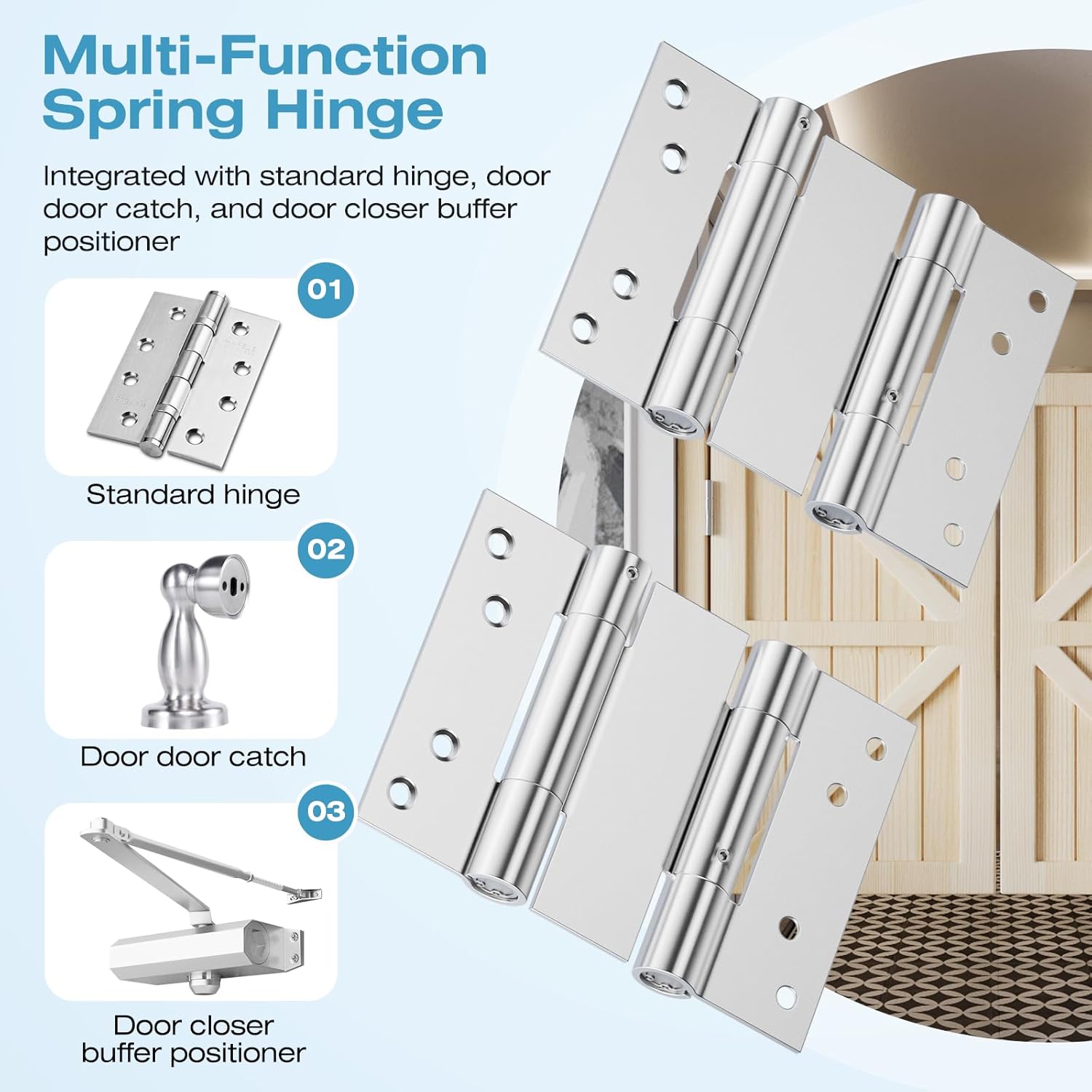 Runbo 3-Inch Stainless Steel Door Hinge