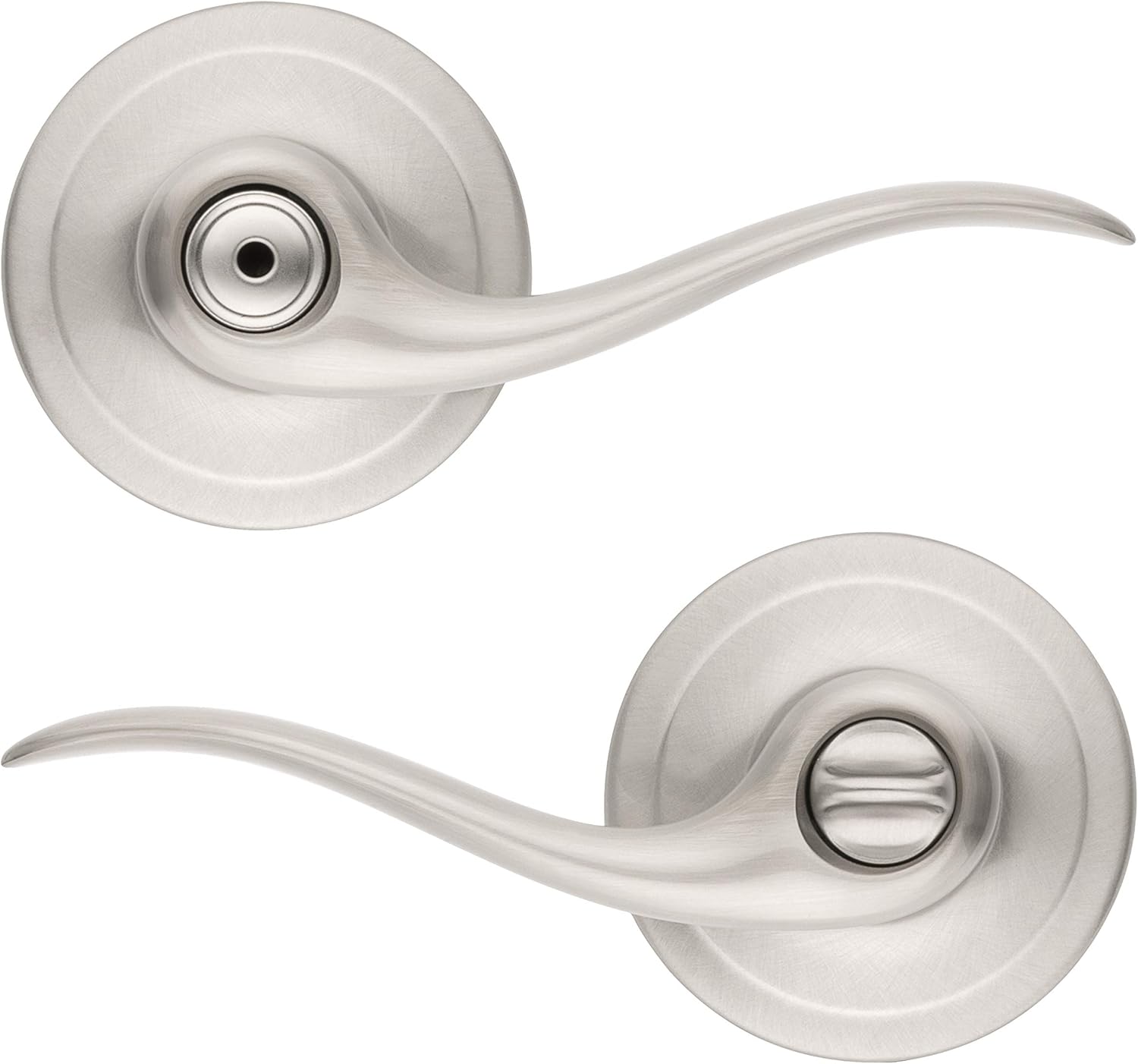 Kwikset Tustin Door Handle with Lock Privacy Microban Easy Install