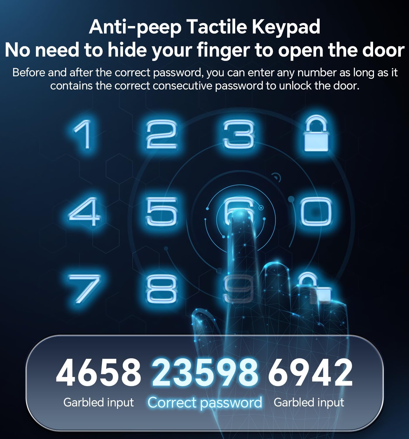 Smart Keyless Entry Door Lock with Keypad Handle Oil Rubbed Bronze