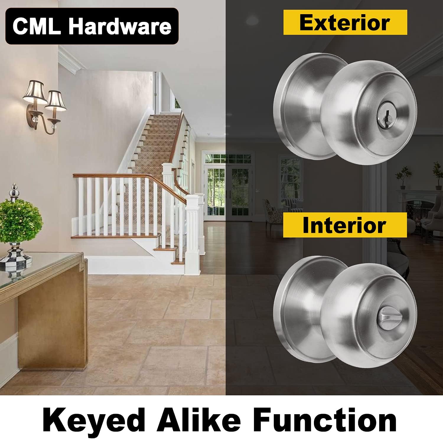 Sturdy Solid Stainless Steel Knob Set