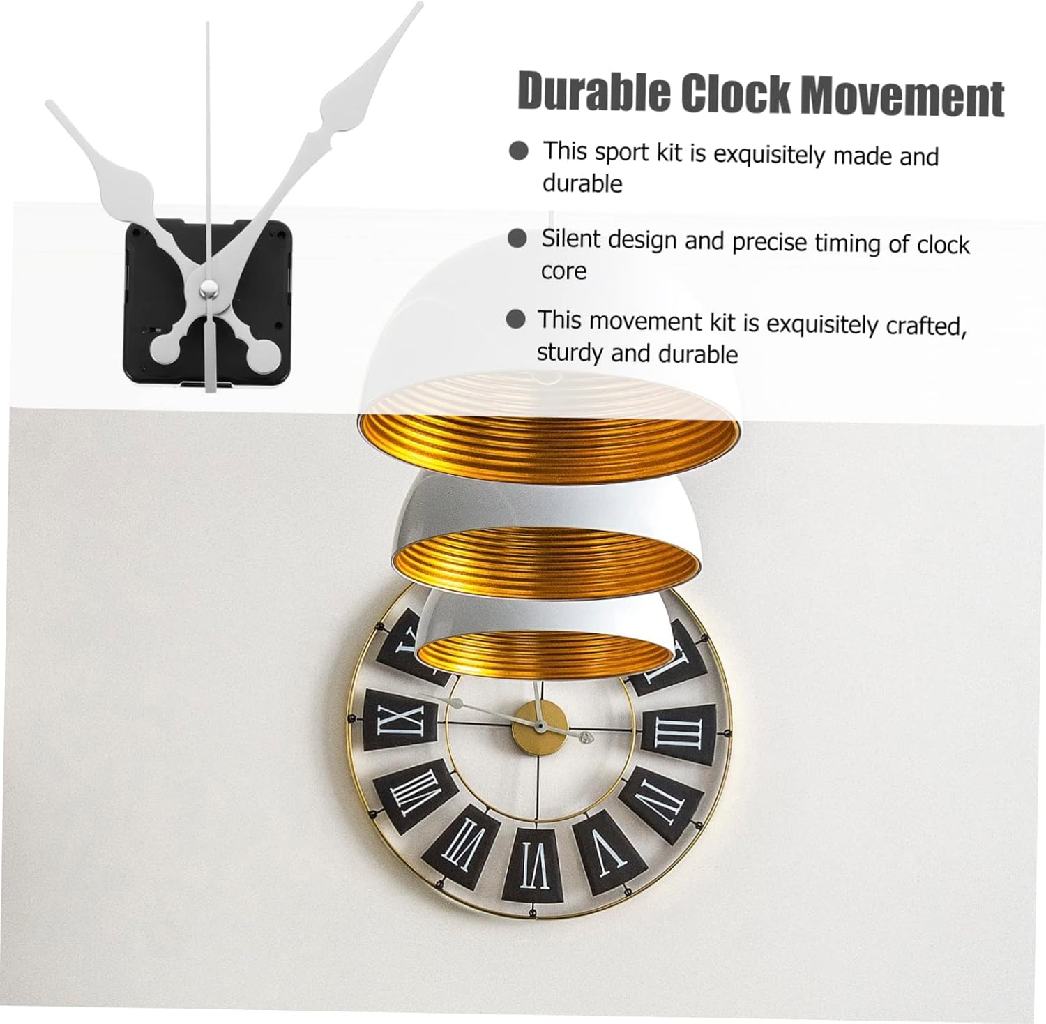 4-Pack DIY Clock Movement Kit Quentinian-InsPIred Clock Hands Easy to Install