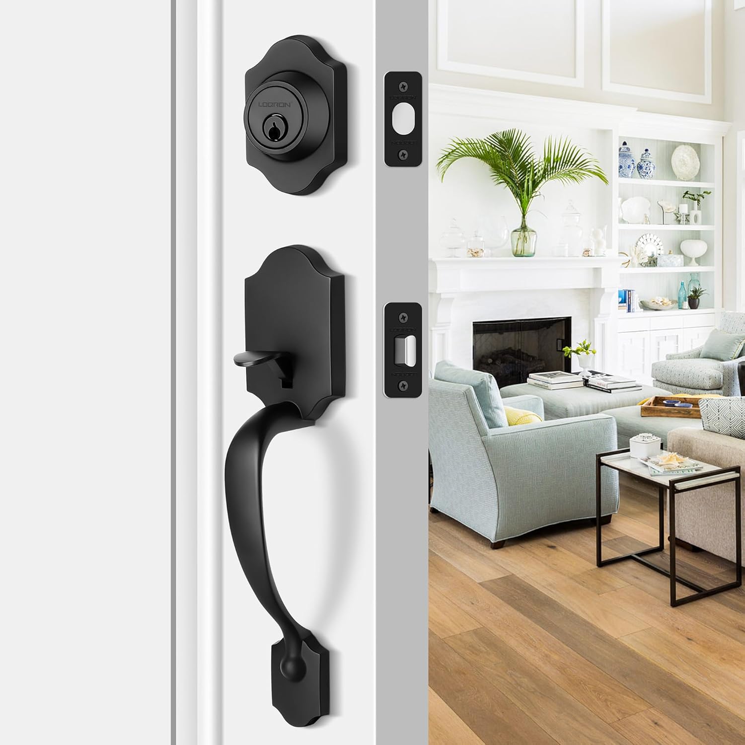 Curved Door Handle Set with Strength and Style United States