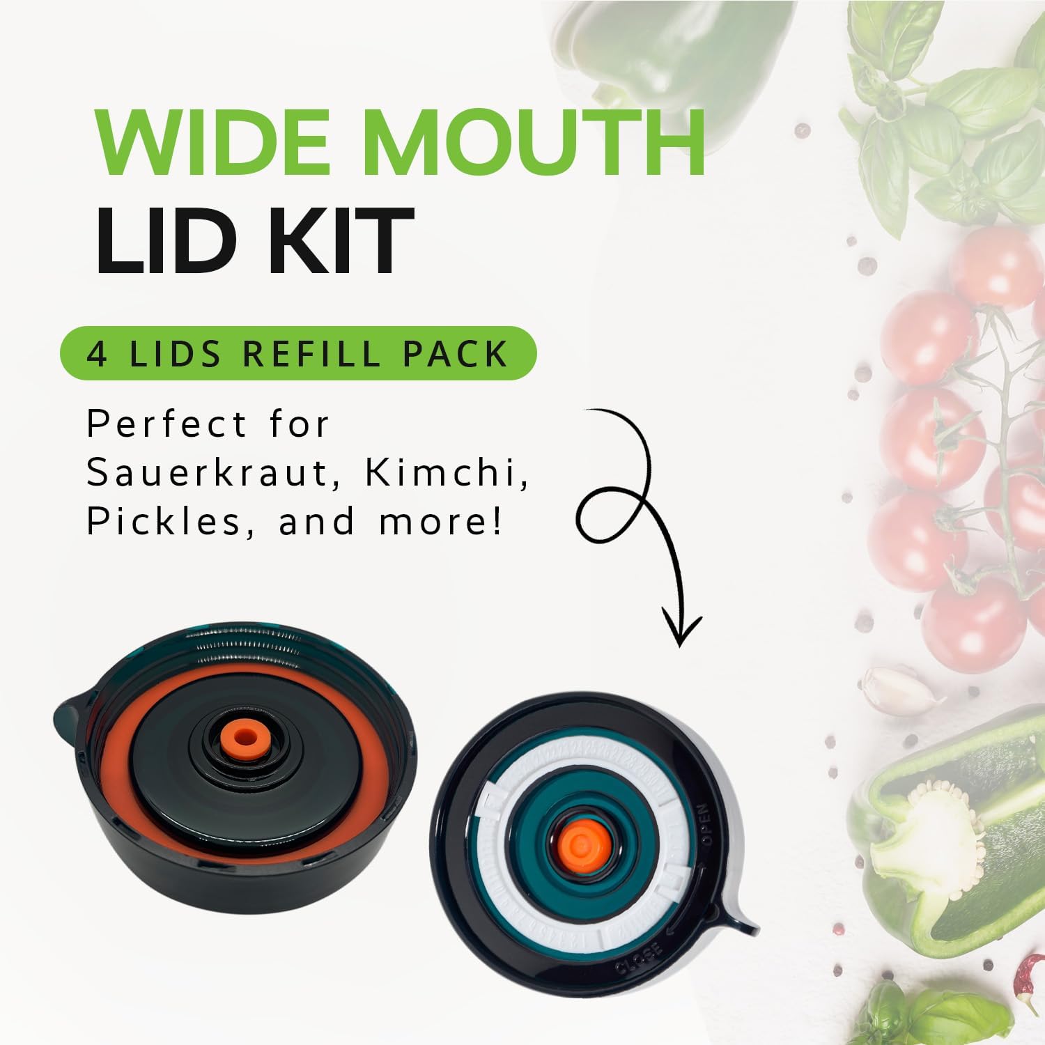 Wide Mouth Fermenting Lids