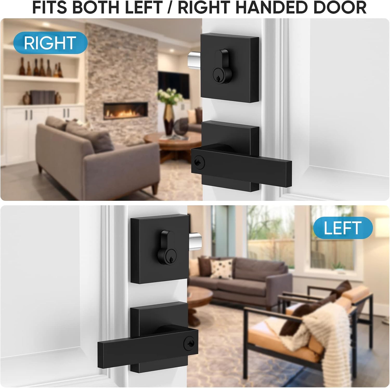 Superior Quality Black Door Handle
