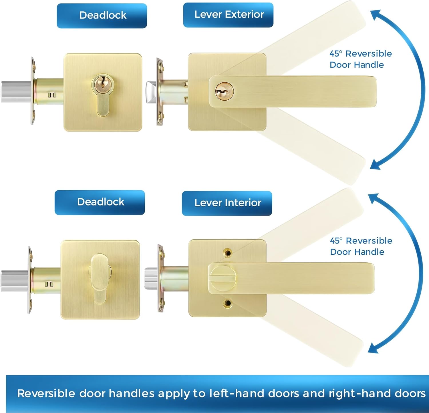 Leydebong Entry Door Handle Set