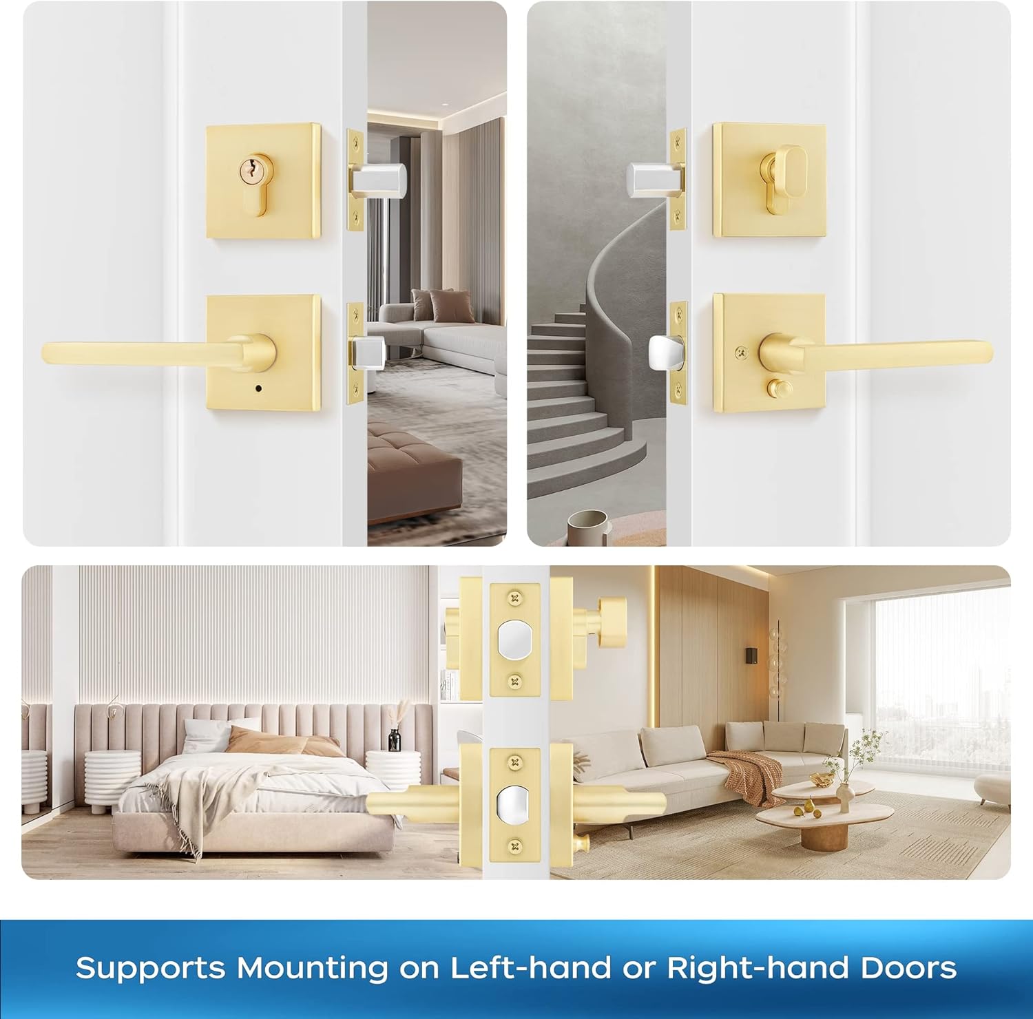 Stylish Front Door Lock Set for Security and Style