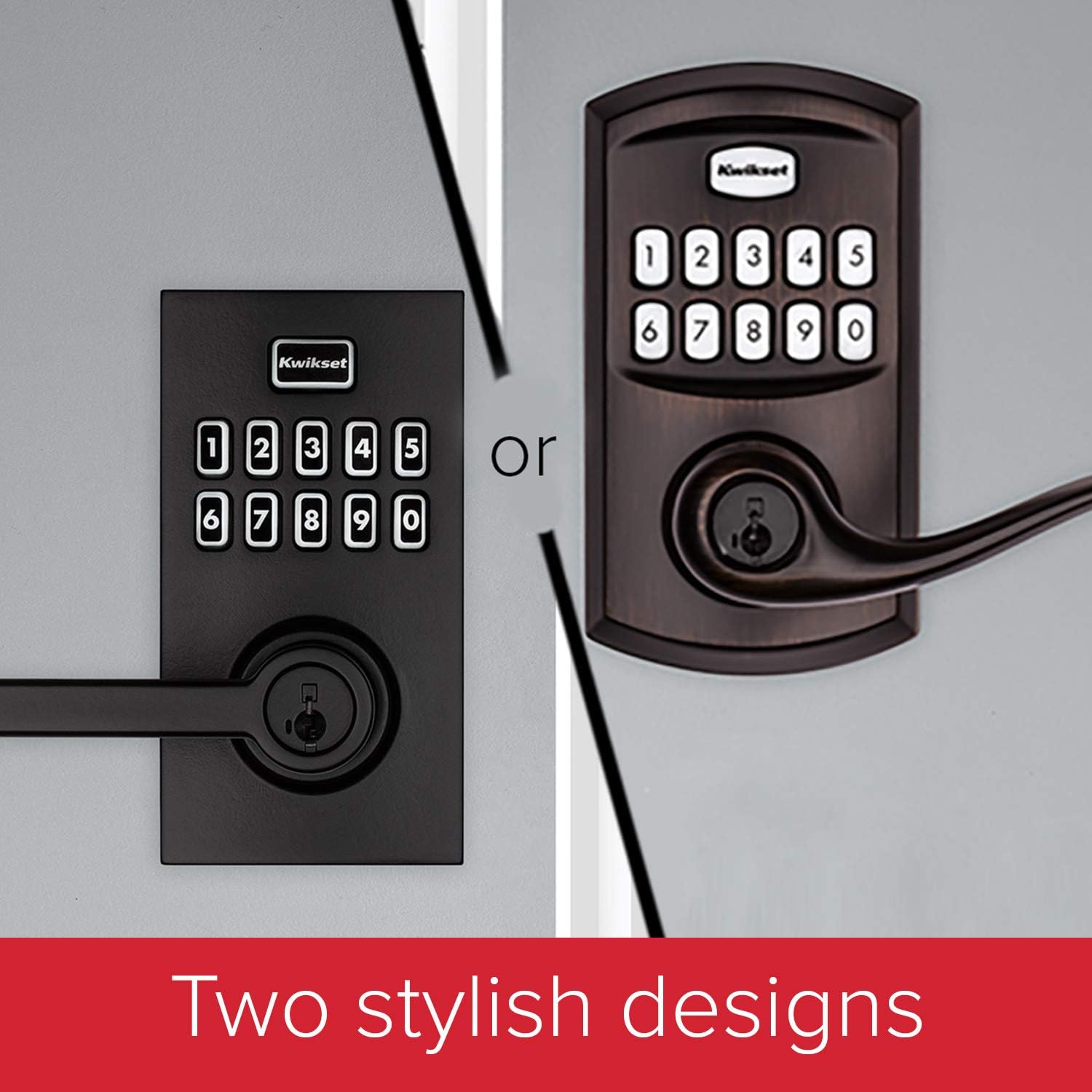 Kwikset SmartCode 917 SATIN Nickel Door Keypad Quad-Dot Security Entry