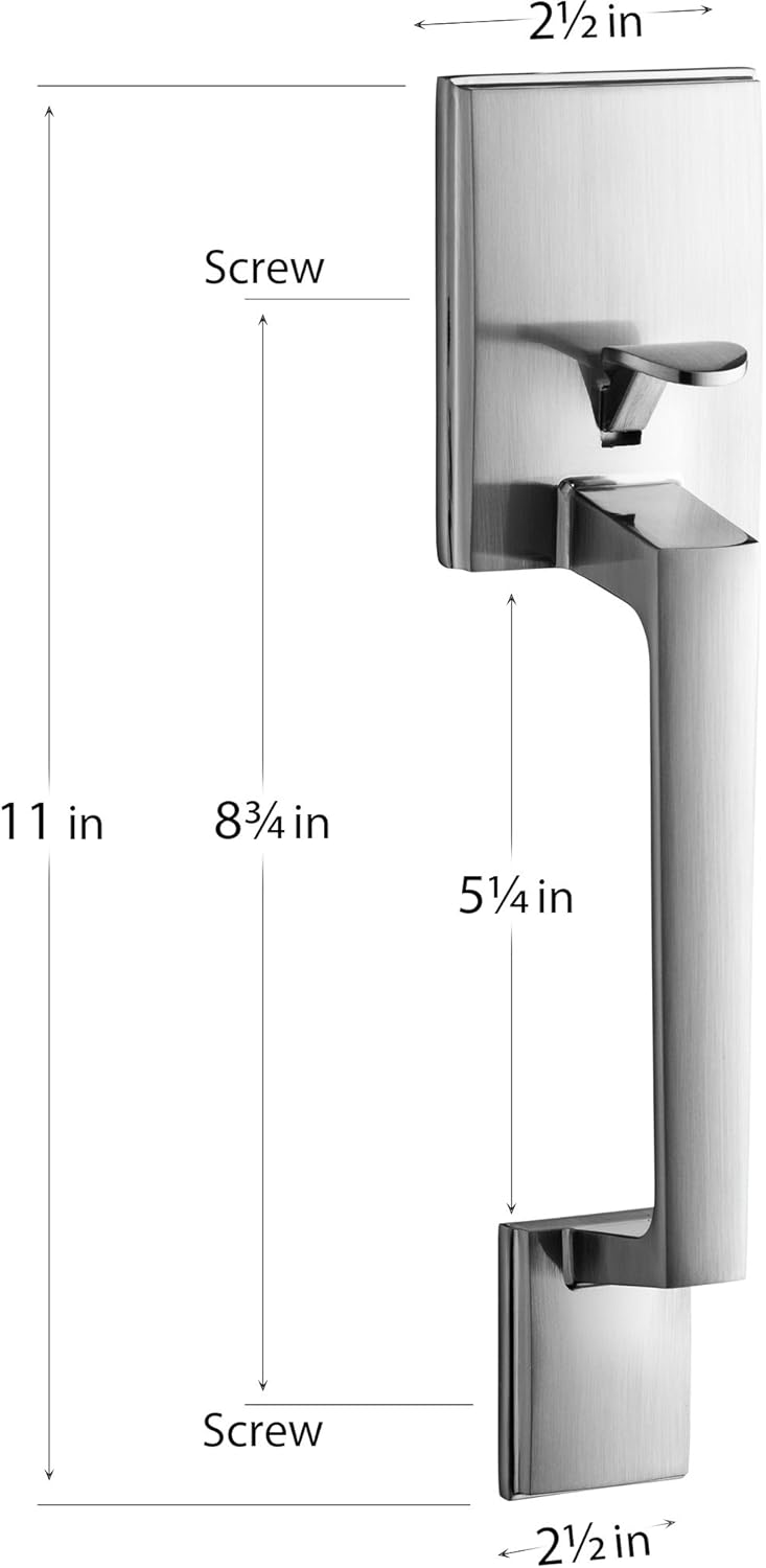 Double Cylinder Door Handles Black Reversible for Left Right-Handed Use