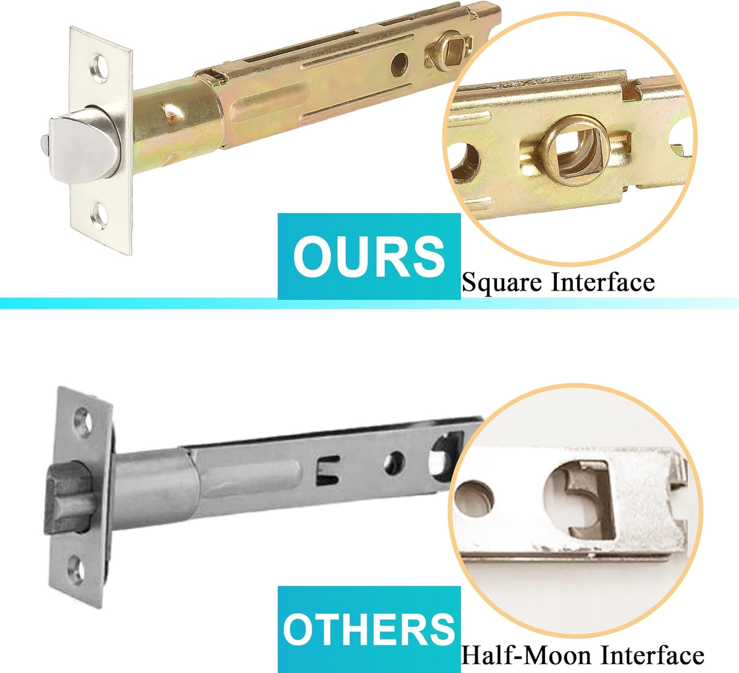 5 Backset Entry Door Latch with Satin Nickel Finish