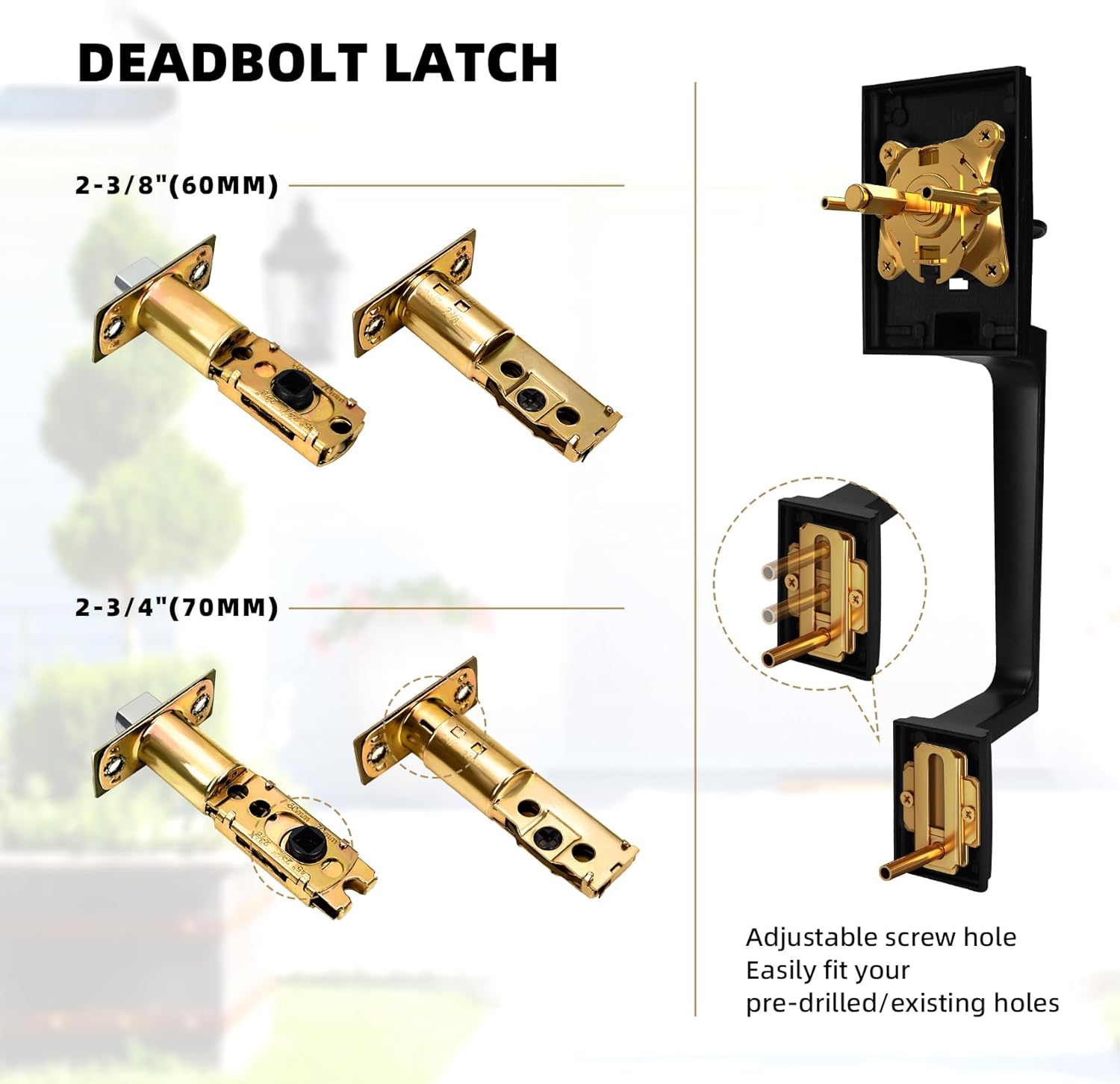 Azdele Front Door Handle and Deadbolt Set Front Door Lock Set