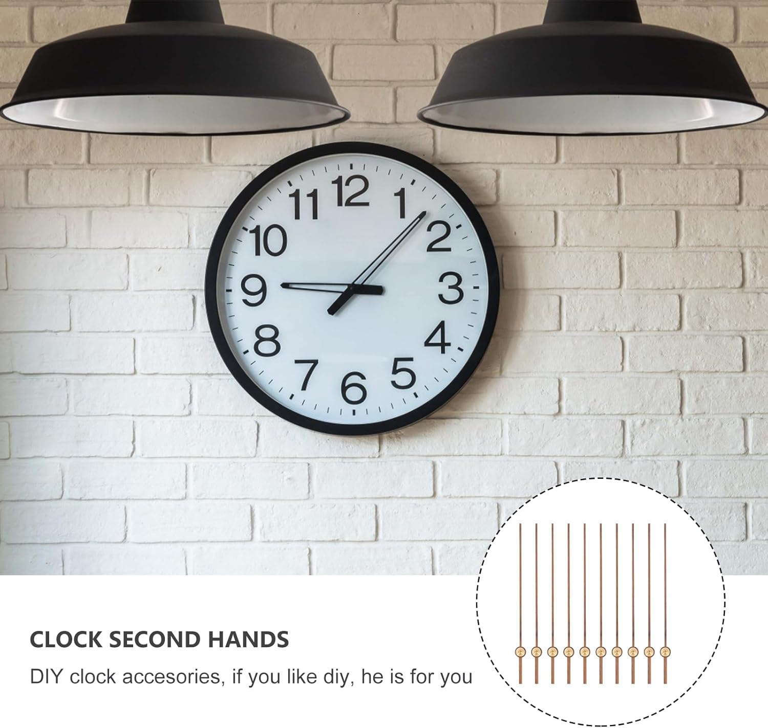 EXCEART 10pcs Wooden Second Hand Clock Parts DIY Kit