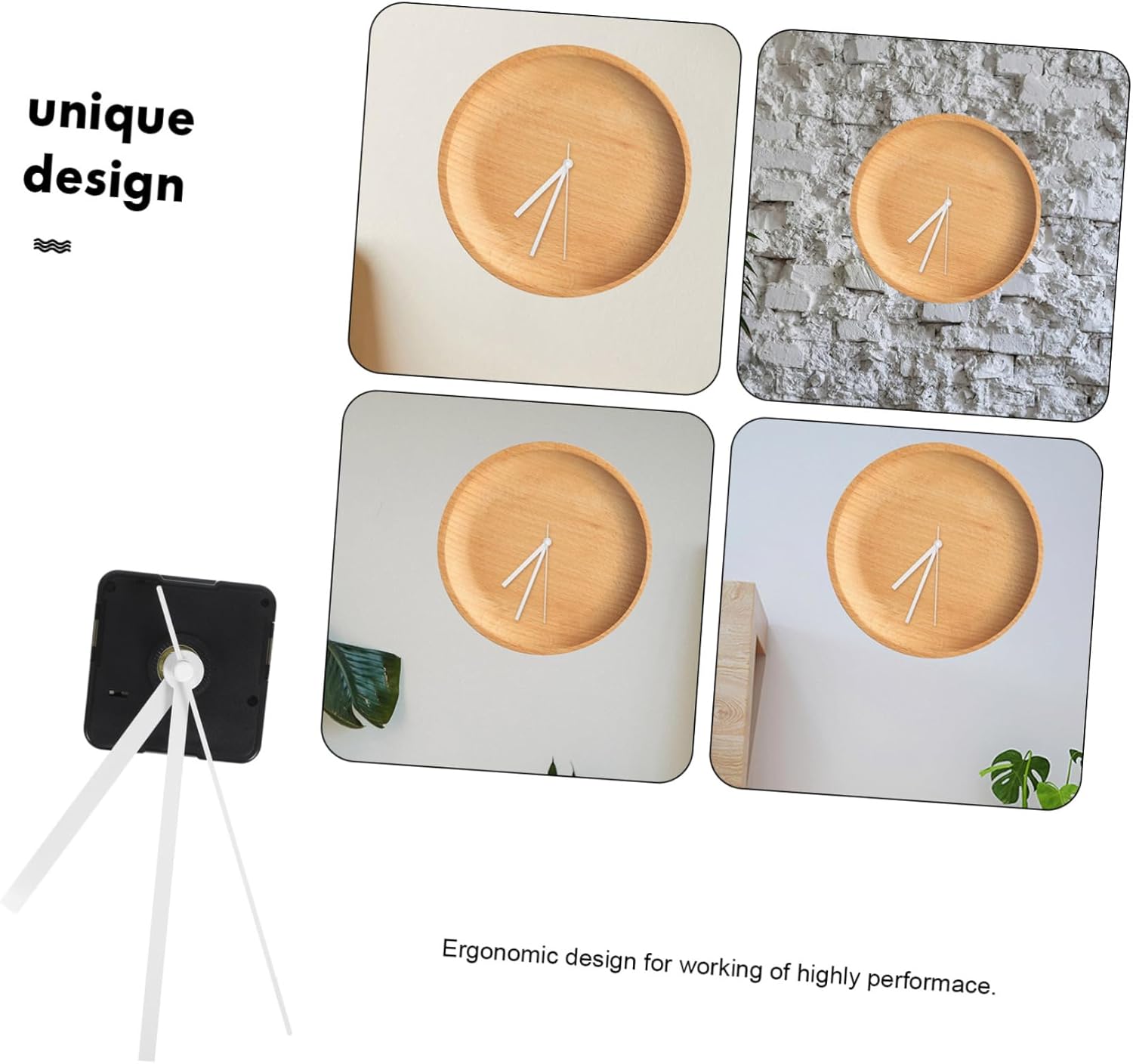 MOBUTOFU Silent Clock Kit Easy-to-Install Precision Ergonomic Design