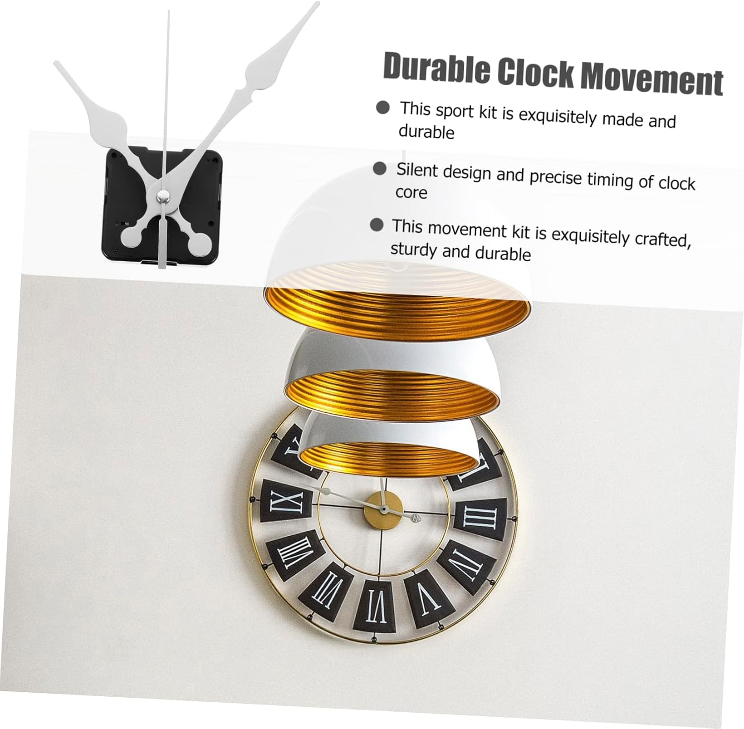 4 Set Plastic Wall Clock Hand Mechanism Kit with Fashionable Design