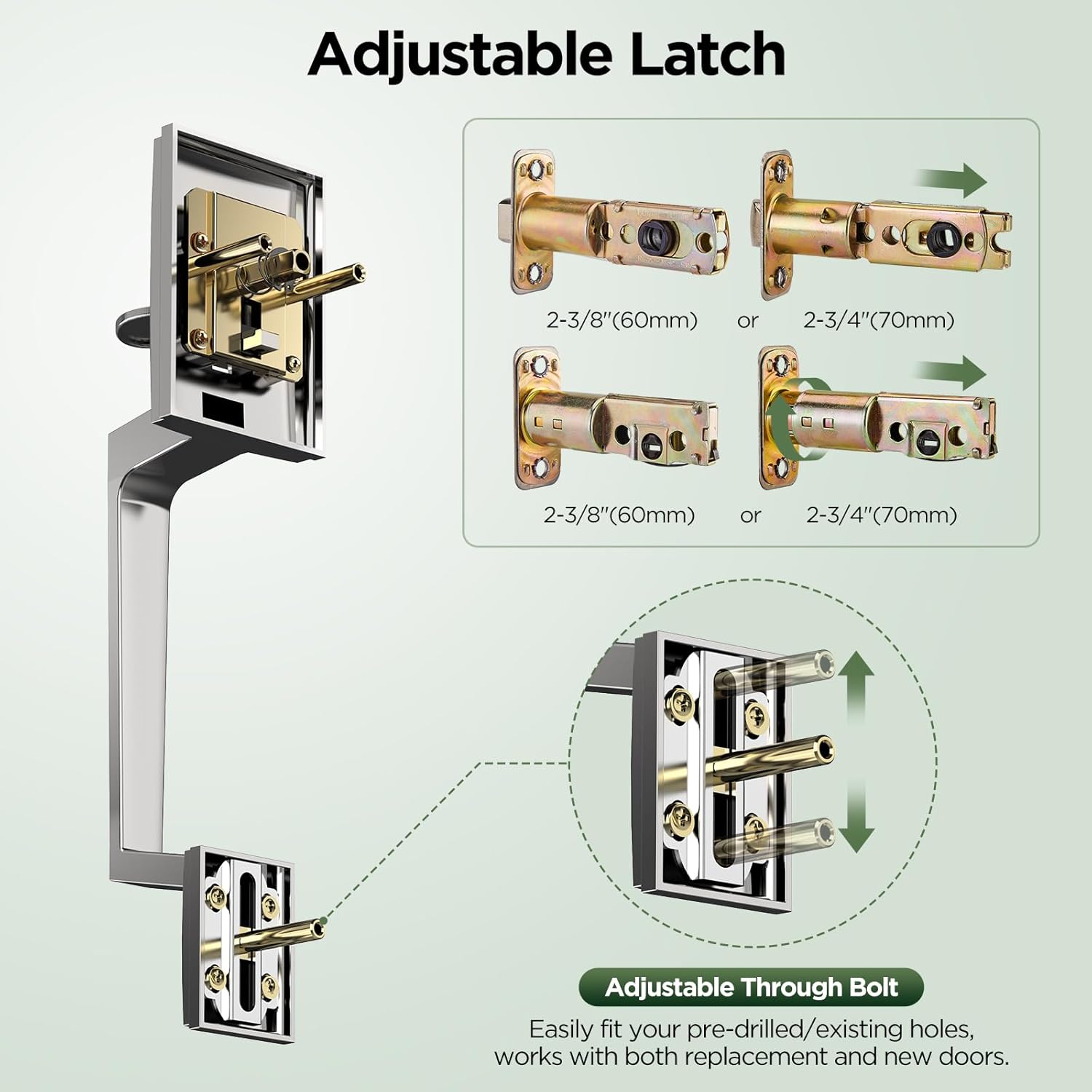 Secure Front Door Entry Set with SATIN NICKEL finish