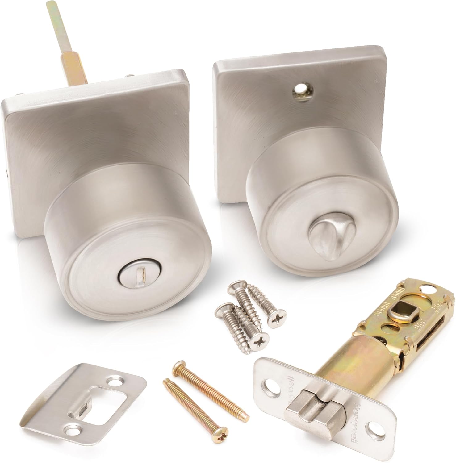 Sleek Nickel-Finished Privacy Door knob