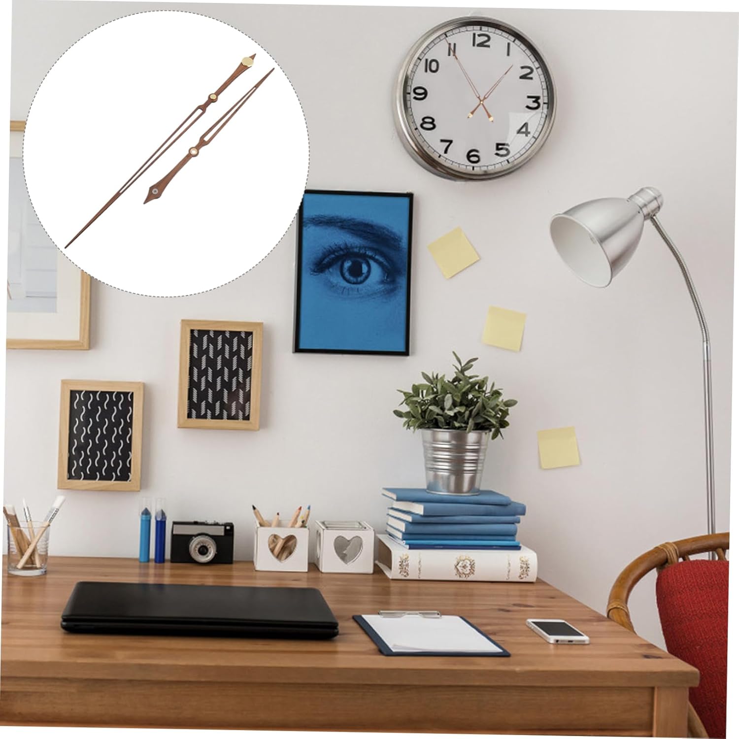 Precious Wooden Wall Clock Hands Set