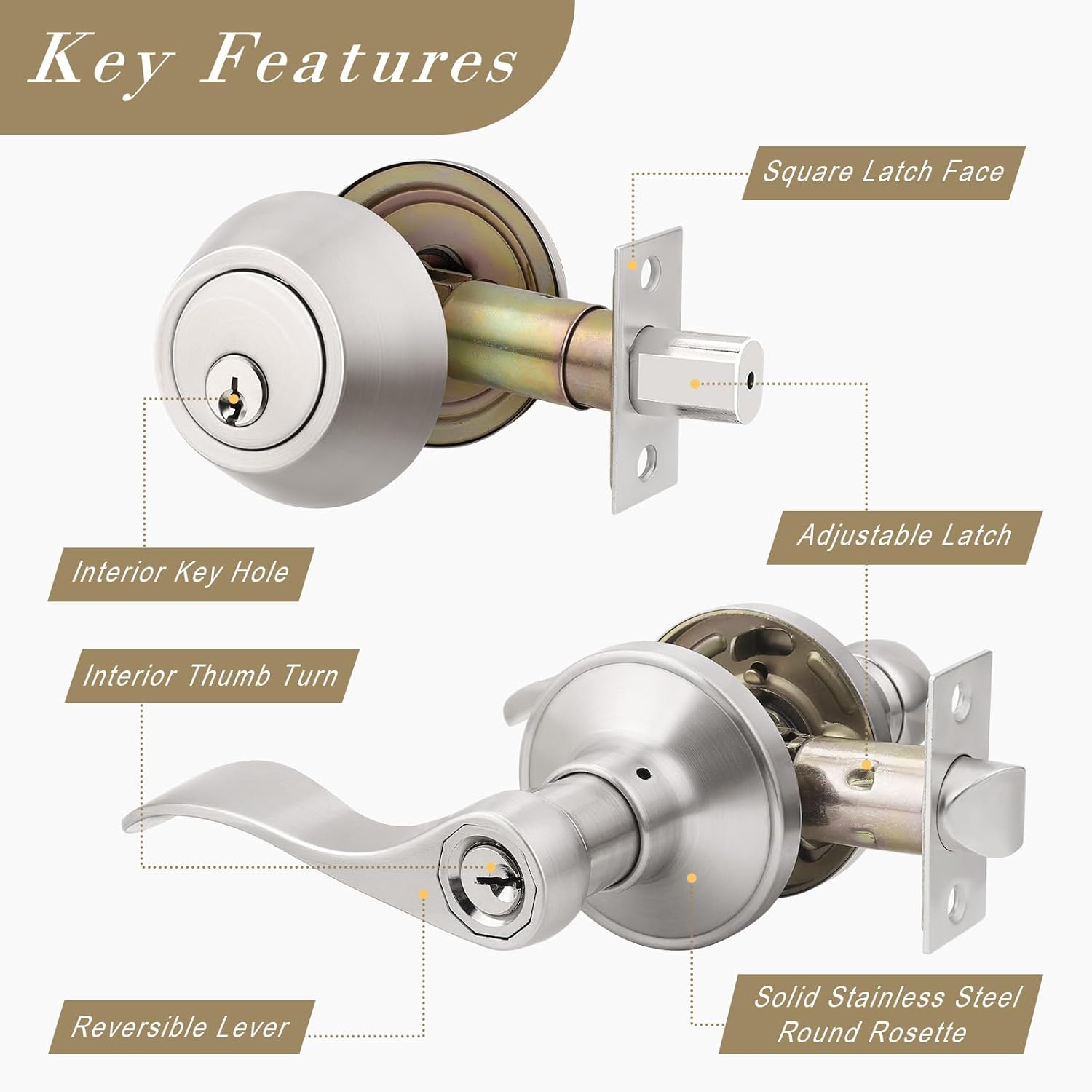 Perfect Pair of Entry Door Lock Set