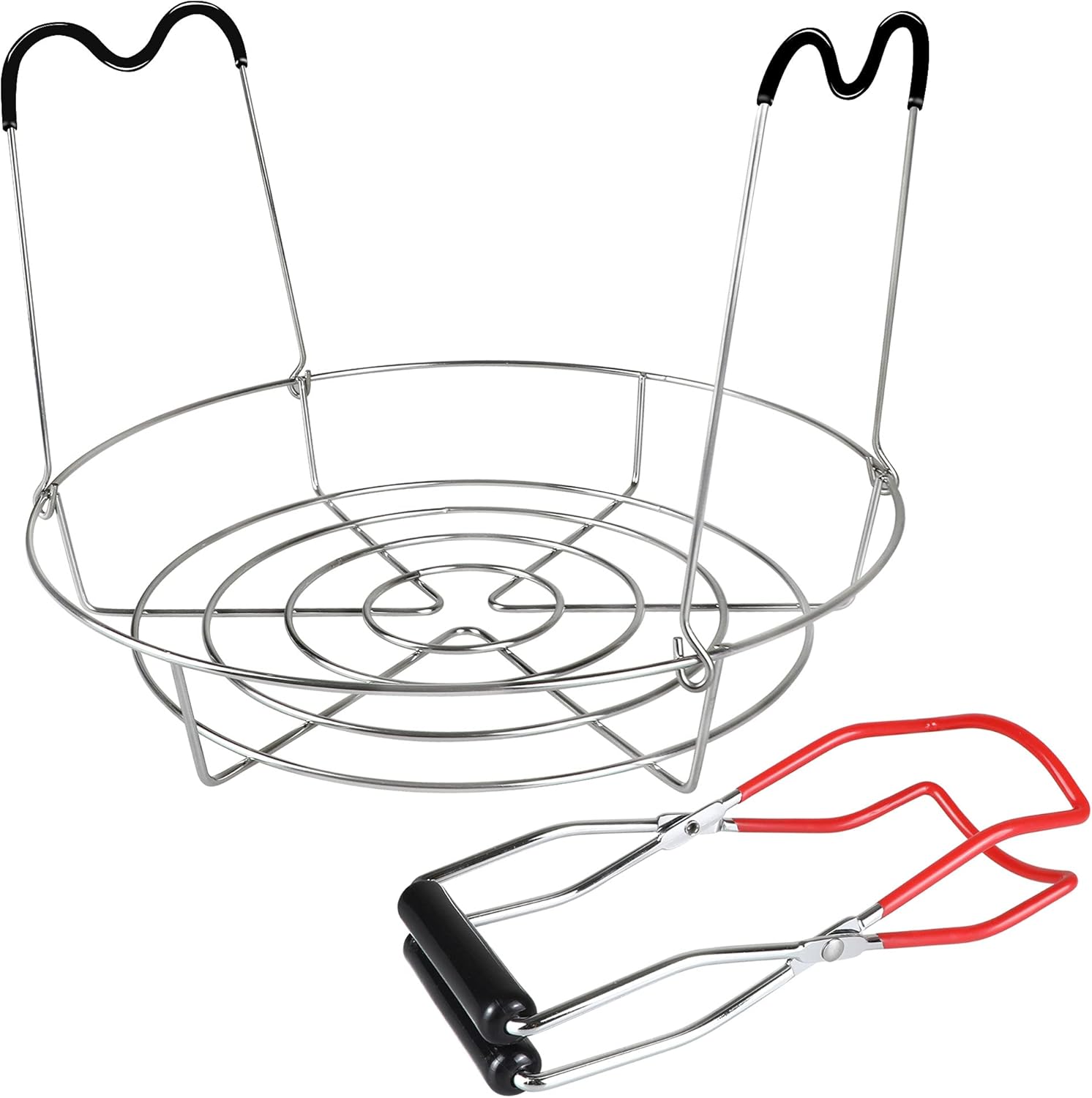 Sturdy 12-inch Stainless Steel Canning Rack with Ergonomic Handles