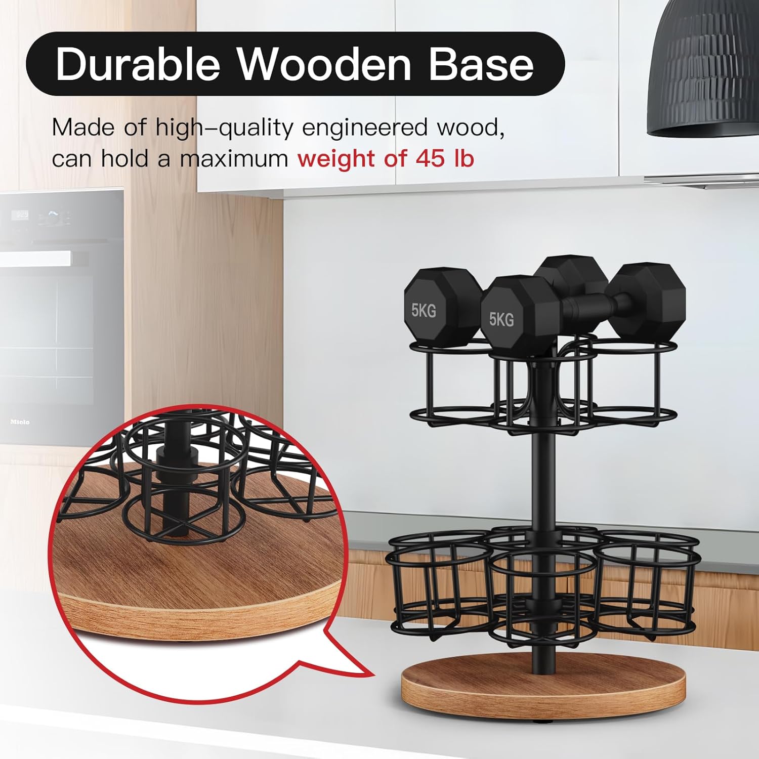 2-Tier Rotating Mason Jar Rack for 16oz Canning Jars