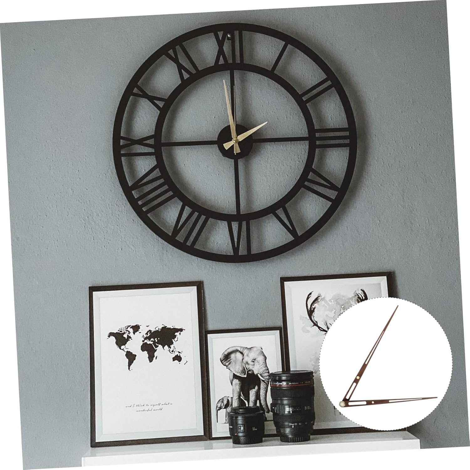 Mikikit Nordic Wooden Wall Clock Hands Replacement Set