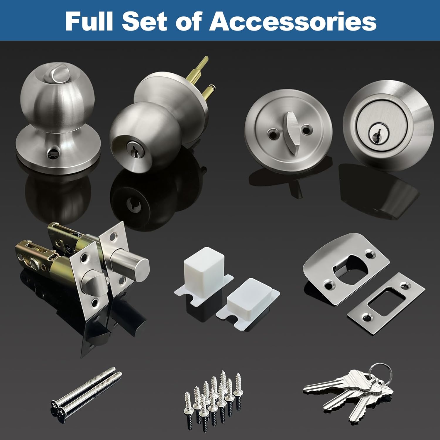 Easy-Installation Door Knob Deadbolt Set