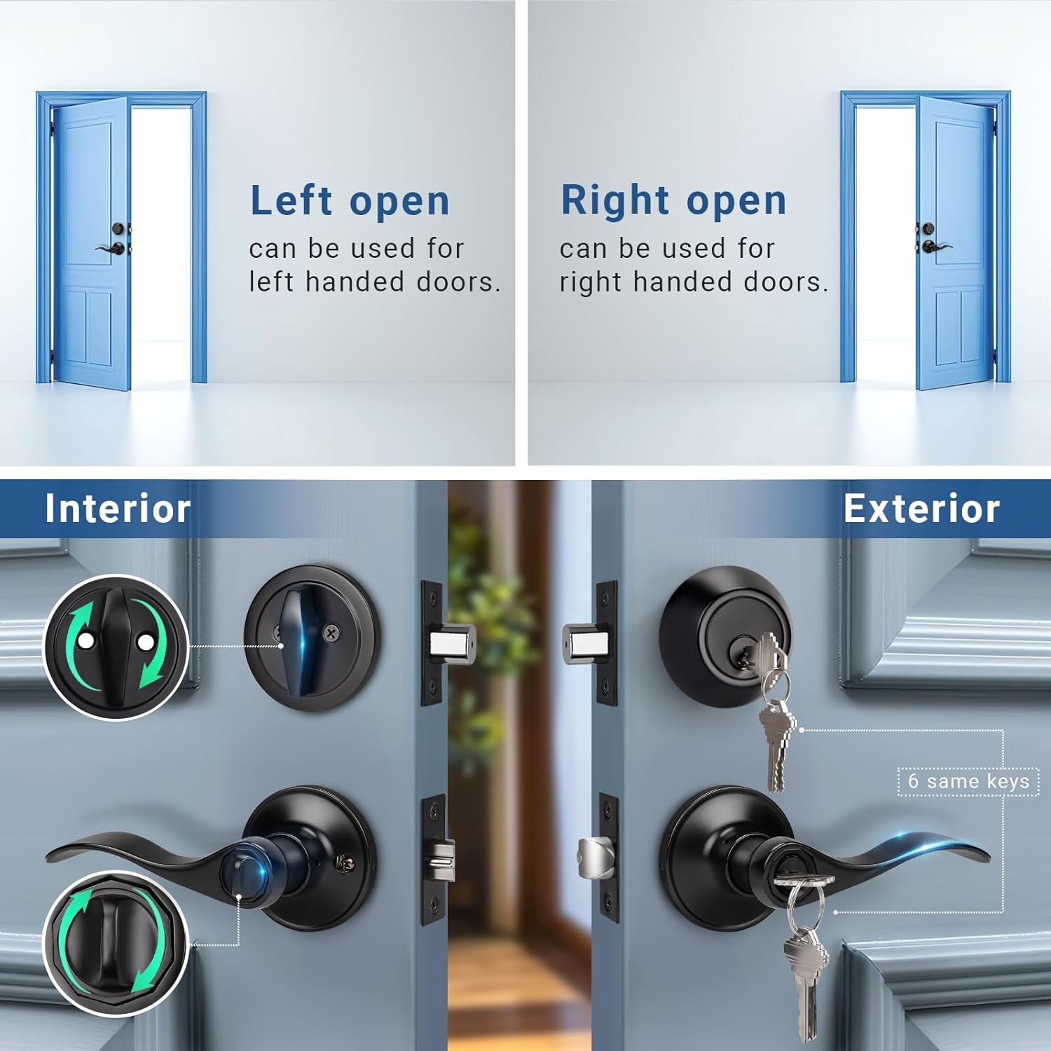 Sturdy Front Door Handle Set