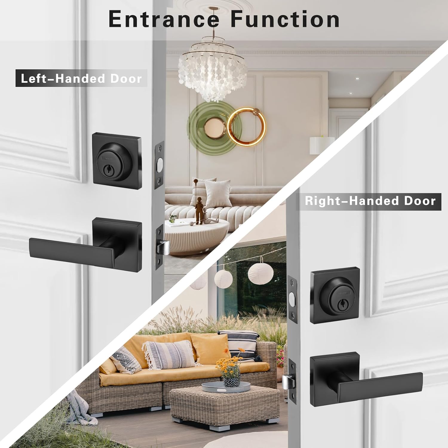Front Door Lock Set with murmizing Cylinder Deadbolt